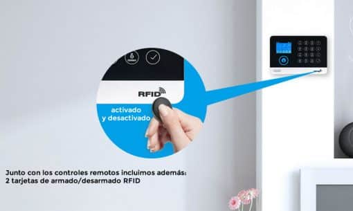 funciones de control alarma RFID